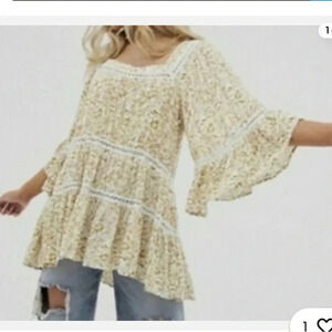 Free People Talk about it Tunic Top Size Small